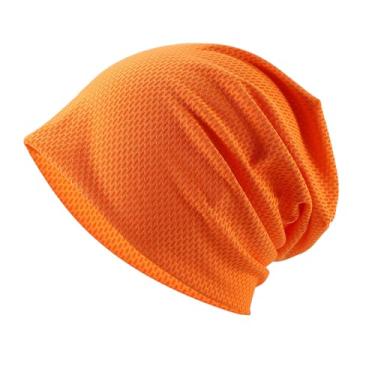 Imagem de Legou Boné feminino de verão ThinSkull de secagem rápida, absorvente de suor, gorros despojados, boné esportivo ao ar livre, Laranja, Tamanho Único