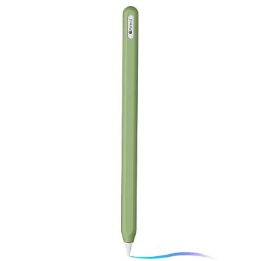 Imagem de Capa de silicone ultrafina compatível com Apple Pencil 2ª geração, capa protetora de silicone para iPad Pro 11 12,9 polegadas 2018, capa de silicone macio à prova de choque (verde Matcha)
