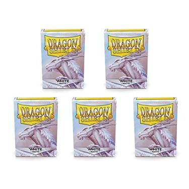 Imagem de 5 Packs Dragon Shield Matte White Standard Size 100 ct Card Sleeves Value Bundle!