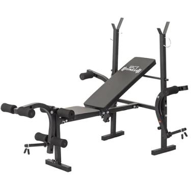 Imagem de Banco Supino Crucifixo WCT Fitness Regulável 5 Posições Cadeira Extensora Mesa Flexora Treino Superiores Inferiores Aparelho Ginástica Residencial Completo 1,60x1,20x1,45cm Academia Residencial