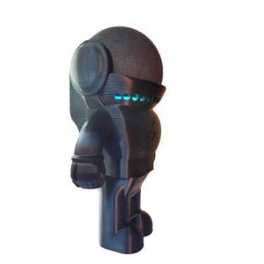 Imagem de Splin Suporte Stand De Mesa para Alexa Smart Speaker Echo Dot 5ª ou 4ª geração -Amazon- Robô Astronauta Astro Herói (preto)