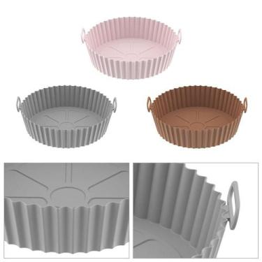 Imagem de Forro fritadeira de silicone reutilizado para air fryer antiaderente -