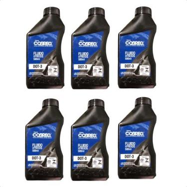 Imagem de Kit 6 Fluido de Freio Dot3 500ml Cobreq