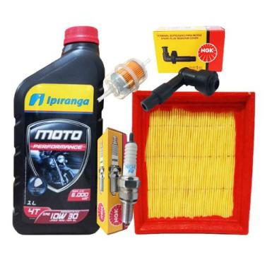 Imagem de Kit Revisão Honda Pop 100 2013 2014 2015 Troca Oleo Vela e Filtros