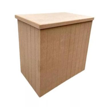 Imagem de Cômoda Desmontável Frisada Mesa Grifada Festa Dobrável Em MDF Cru - An