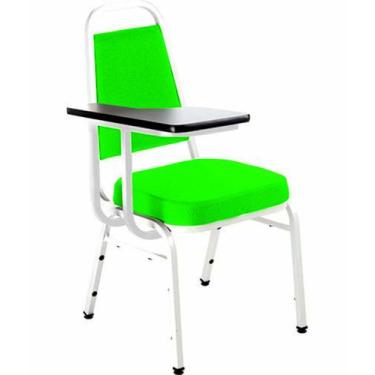 Imagem de Cadeira Universitária Empilhável Linha Hotel Plus Verde - Design Offic