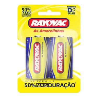 Imagem de Pilha Comum Rayovac As Amarelinhas D Grande - C/2 Pilhas