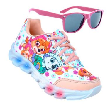 Imagem de Tenis Feminino De Led Infantil  Patrulha Canina Meninas Casual + Oculo