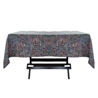 Imagem de Toalha Mesa Oxford Estampado 1,50x1,50 4 Lugares - Magic Enxovais, Azu