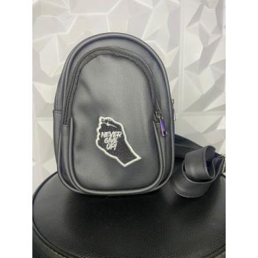Imagem de Bolsa Transversal Shoulder Bag Never Give Up  material sintético