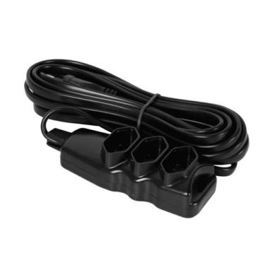 Imagem de Extensão Elétrica 3 Tomadas PP Plano 3X0,75 5M Preta - Vinik