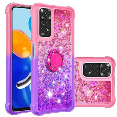 Imagem de Monwutong Capa de telefone para Xiaomi Redmi Note 11S, capa para Redmi Note 11 4G, brilhante brilhante efeito areia movediça TPU capa de proteção com quatro cantos capa para Redmi Note 11 4G/Note 11S,