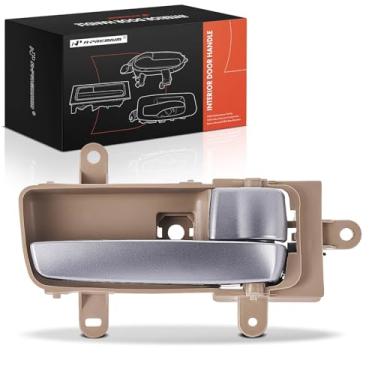 Imagem de A-Premium Maçaneta interna do lado do passageiro dianteiro ou traseiro direito compatível com Nissan Maxima 2004 2005, caixa bege com alavanca prateada, substituição # 80670-7Y000