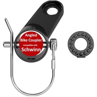 Imagem de Acessório de engate de reboque de bicicleta angular | Compatível com reboques de bicicleta no peito do pé e Schwinn, acoplador de bicicleta para uma ampla gama de suportes de bicicleta, tamanhos,