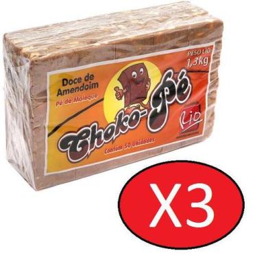 Imagem de 3 Pacotes de Pé de Moleque Choko-pé 1,3kg - Daal