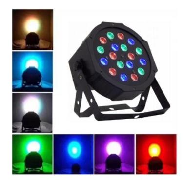 Imagem de Par Led 18 leds RGB 1W Dmx Efeito Iluminação DJ - AD LIGHT