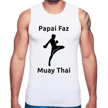 Imagem de Regata Papai Faz Muay Thai - Foca na Moda, Branco, M