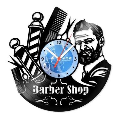 Imagem de Relógio De Parede Disco Vinil Comercial - Barber Shop 1 - VCM-019 - Mo