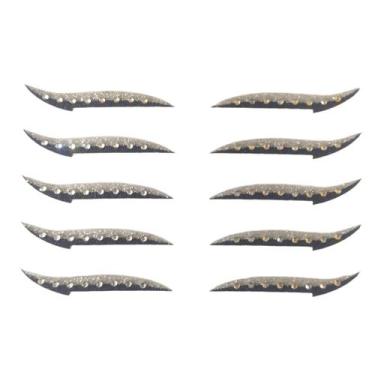 Imagem de Delineador Adesivo Gatinho Cartela Cor Unica Com 5 pares Com Strass Pa