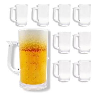 Imagem de Kit 10 Canecas Chopp 1 Litro Cerveja Festa Churrasco Bares - Cdi Plast