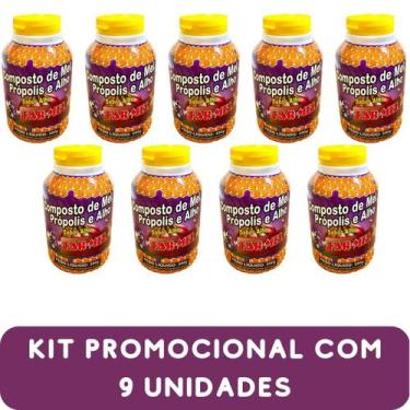 Imagem de Composto Antigripal Farmel Mel, Própolis e Alho 350g - Kit Promocional
