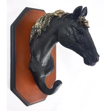 Imagem de Cabideiro Cabeça De Cavalo 1 Pino Cabide Em Resina Gancho - HC Decoraç