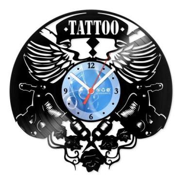 Imagem de Relógio De Parede Disco Vinil Profissões - Tattoo - VPR-069 - Modernar