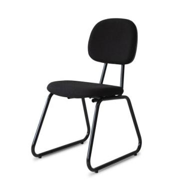 Imagem de Cadeira Secretária Turim Pé Sky Preta - Flex Cadeiras