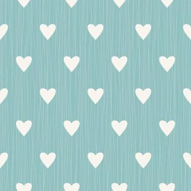 Imagem de Papel De Parede Adesivo Lavável sala Coração Listra Verde 10m - DELIQU