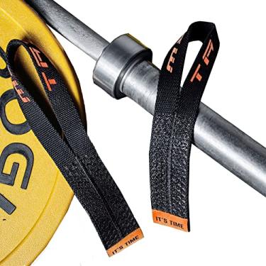 Imagem de TAVIEW Alças de pulso para levantamento de peso olímpico, levantamento de peso, musculação, treinamento de força funcional, para Crossfit – Envoltórios de pulso de algodão resistente, par