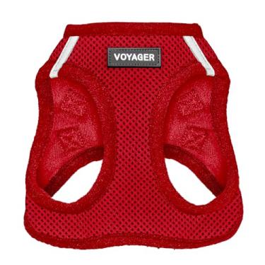Imagem de Best Pet Supplies Peitoral Para Cães Voyager Step-In Air – Colete De Malha Para Todos Os Climas Para Cães Pequenos E Médios Da – Arreio (Vermelho) Grande