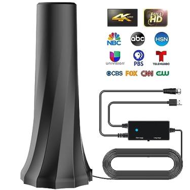 Imagem de TVLNKTVV Antena de TV Atualizada 2024 para Smart TV, Recepção 360°, Antena Interna/Externa HD com Cabo Coaxial de 9 Metros, até 1000 Milhas de Alcance, 100 Canais Locais e Digitais em 4K 1080p