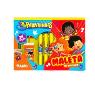 Imagem de KIT Escolar Infantil Maleta Estojo De Pintura - Canetinhas - Aquarela 24 Pçs (24Pç 3 Palav)