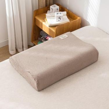 Imagem de Capa de travesseiro de látex macio de algodão, capa de travesseiro de látex, cor sólida, fronha de dormir xadrez para travesseiro de espuma de memória 30x50cm, A12