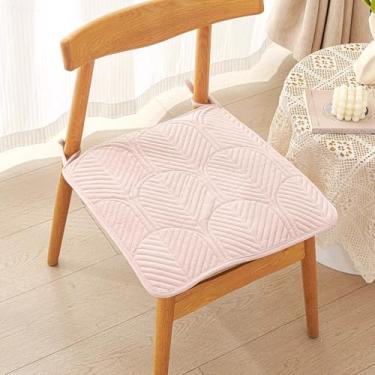 Imagem de ULYTMMJG Almofada de cadeira antiderrapante com laços para quatro estações, cor sólida, almofada de assento de escritório, supermacia, para cadeira de mesa, cadeiras de jantar, cadeira de cozinha