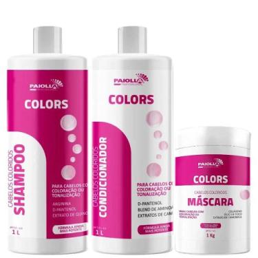 Imagem de Paiolla Kit Cabelos Coloridos Shampoo + Condicionador + Máscara Tamanh