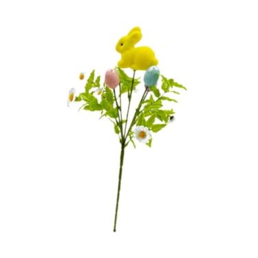 Imagem de shamjina Ornamento de ovo de páscoa ornamento decorativo artesanato de páscoa decoração de flores Arranjo de flores para férias de festas internas de grinaldas, Coelhinho Amarelo