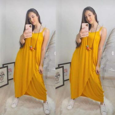 Imagem de Vestido Transpassado Moda Femenina  - nascimentomodas2020, Mostarda, M