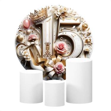 Imagem de Kit 4 Capas Decorativas Para Festa de 15 Anos Sublimado Várias Estampa