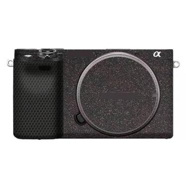 Imagem de JERXTTON Adesivo de capa de câmera para Sony A6400 A6300, película protetora, antiarranhões, decoração e resistência ao desgaste (preto estrelado)