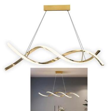 Imagem de Lustre Luminaria Pendente Molecular DNA 36W Iluminaçao Moderna Espiral