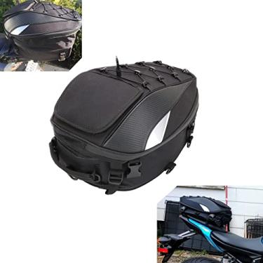 Imagem de Bolsa traseira de motocicleta à prova d'água – mochila esportiva de uso duplo para capacete