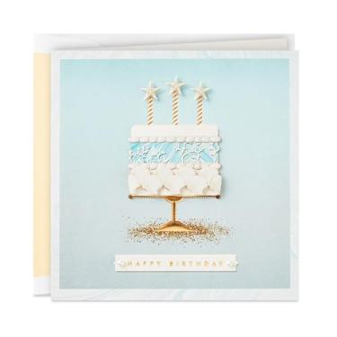 Imagem de Hallmark Cartão de aniversário de assinatura (bolo de aniversário com conchas)