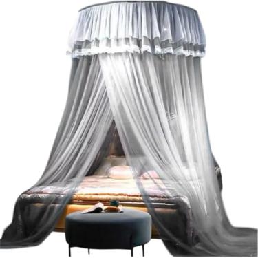 Imagem de Mosquiteiro Indiano de Teto Casal Gigante Box/Queen/King com abertura lateral 14 metros (Branco)