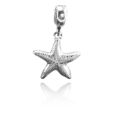 Imagem de Berloque Charm Estrela Mar Prata Legitima 925 - Lojas La&Ny, 1,5, Prat