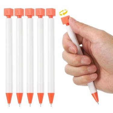 Imagem de PATIKIL 6 canetas esferográficas engraçadas, caneta de escrita interessante de 0,5 mm, canetas pretas de tinta gel, respostas fofas, perguntas, escolha a descompressão de rotação ABCD para presente,