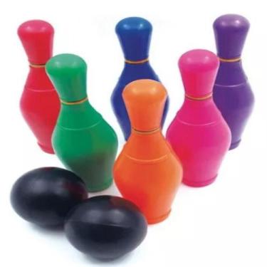 Imagem de Conjunto Super Bolichão Infantil 2 Bolas 6 Pinos Pica Pau