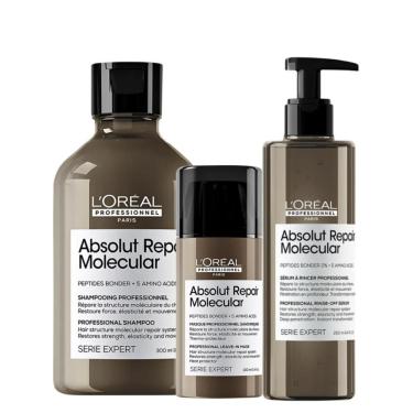 Imagem de LOréal Pro Absolut Repair Molecular Kit Home Care 3 Produtos
