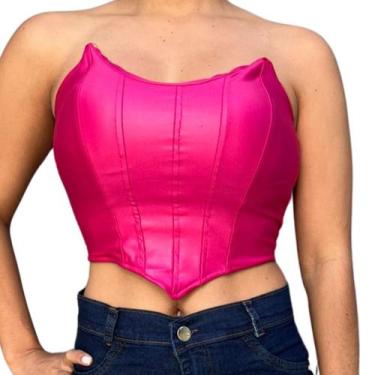 Imagem de Cropped Corselet Blusa Feminina Decotado Festa Balada Casual Elegante 