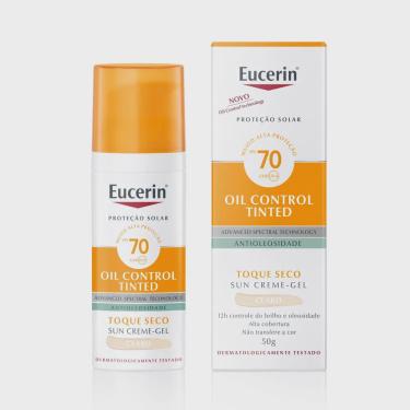 Imagem de Protetor Solar Facial Eucerin Oil Control Tinted Toque Seco Claro FPS70 50g